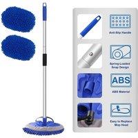 FLAVORA Car Wash Brush Mop Cleaning Broom in Blue | Size: 0.6m2