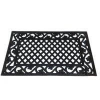 SPETLEK Door & Floor Mat Rubber backed Stylish Type 2 in Black | Size: 100 cm diameter