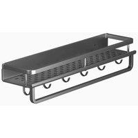 SPETLEK Kitchen Hook Spice Rack Wall Mounted Utensil Rack in Black | Size: 0.6m2