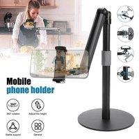 FLAVORA 78cm Adjustable Mobile Phone Desk Mount Filming Stand in Black