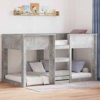 Berkfield Home Bunk Bed for Kids Concrete Grey 75 x 190 cm Engineered Wood