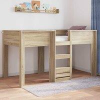 Berkfield Home Bunk Bed for Kids Sonoma Oak 80 x 200 cm Engineered wood in Brown