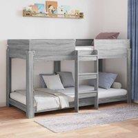 Berkfield Home Bunk Bed for Kids Grey Sonoma 100 x 200 cm Engineered Wood
