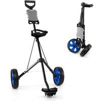 Kelvenix 2 Wheel Foldable Golf Trolley Push Pull Cart in Black | Size: 0-12 m