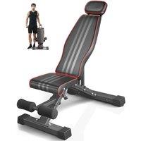 FLAVORA 660 LBS Weight Bench Foldable Training Bench in Black | Size: 0-12 m