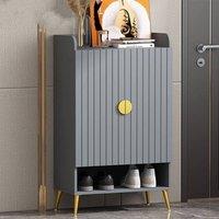 Hygrad Built to Survive Shoe Storage Cabinet Display Storage Cabinet 2 Door in Grey