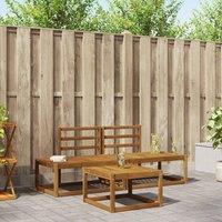 Berkfield Home Outdoor Sofa Set 3 pcs Natural Solid Acacia Wood in Brown