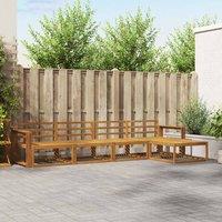 Berkfield Home Outdoor Sofa Set 5 pcs Natural Solid Acacia Wood in Brown