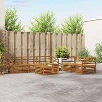 Berkfield Home Outdoor Sofa Set 6 pcs Natural Solid Acacia Wood in Brown