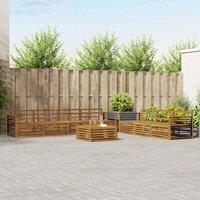 Berkfield Home Outdoor Sofa Set 8 pcs Natural Solid Acacia Wood in Brown