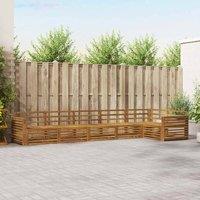 Berkfield Home Outdoor Sofa Set 6 pcs Natural Solid Acacia Wood in Brown