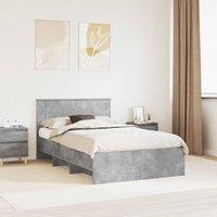 Berkfield Home Bed Frame Concrete Grey 137 x 203 cm Engineered Wood