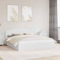 Berkfield Home Storage Bed with Headboard White 180 x 200 cm Engineered Wood