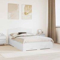 Berkfield Home Bed Frame with Headboard White 160 x 200 cm Engineered Wood