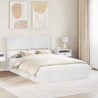 Berkfield Home Bed Frame with Storage & Headboard White 140 x 190 cm
