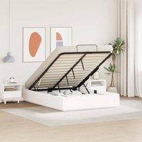Berkfield Home Ottoman Bed Frame with Storage White 120 x 190 cm