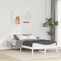 Berkfield Home Bed Frame with Headboard White 140 x 200 cm Solid Pine Wood