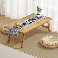 SPETLEK Bamboo Foldable Tatami Coffee Table Low Table Small 57CM in Natural | Size: 0.6m2