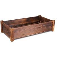 NESTLUNE Wood Raised Garden Bed Elevated in Brown | Size: 1.25kg