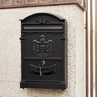 EONLION Black POST BOX LARGE LETTER MAIL BOX