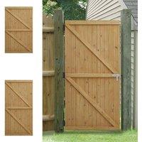 EONLION 5ft x 3ft Heavy Duty Wooden Gate Garden in Brown