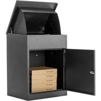 FLAVORA Extra Large Parcel Delivery Drop Box in Black | Size: 500mm