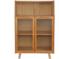 FLAVORA Bamboo Kitchen Sideboard Storage Cabinet in Brown | Size: 0.6m2