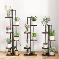 Kelvenix 3 PCS Plant Stand Set Tall Wood in Black | Size: 100g