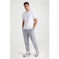 CICAY Men's Elastic Hem Joggers - Cotton Blend Tapered Fit in Mid Grey | Size: 5XL