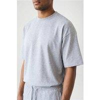 CICAY Men's Relaxed Fit Crew Neck Cotton T-Shirt in Mid Grey | Size: Large