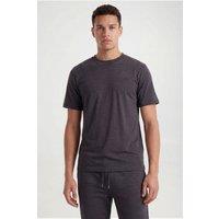 CICAY Men's Relaxed Fit Crew Neck Cotton T-Shirt in Charcoal | Size: Medium