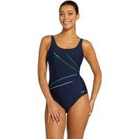 Zoggs Women's Atlantis Adjustable Macmaster Scoopback Swimsuit in Navy | Size: 14