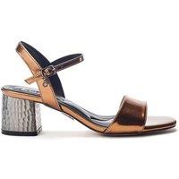 Moda In Pelle Women's 'Nareena' Porvair Heeled Sandals in Bronze | Size: 5