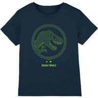 Jurassic World Neon Gamer Kids T-Shirt, Navy | Size: 9-11 Years