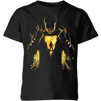 Shazam Official Lightning Silhouette Kids' T-Shirt in Black | Size: XL