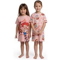 Disney Girl's Multi-Pack of 2 Short Sleeve Nightdress | Pink | Official Merch | Size: 3-4 Years