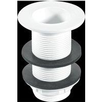 McAlpine W11 Tank Overflow; 70mm Flange x 3.5" Tail Unslotted Waste without in White