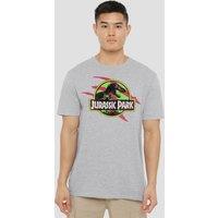 Jurassic Park Truck T-Shirt, Athletic Heather in Grey | Size: 2XL