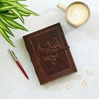 Paper High Celtic Winged Dragon Leather Journal in Brown