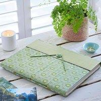 Paper High Extra Large Sari Fabric Photo Album in Green