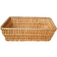 Red Hamper Large Packaging Wicker Tray in Brown