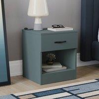 HD Designs Riano 1 Drawer Bedside Cabinet Table Storage in Green