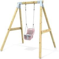 OutdoorToys Premium Single Garden Swing for Kids - Baby Dusky Pink