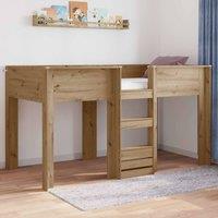 Berkfield Home Bunk Bed for Kids Artisan Oak 90 x 190 cm Engineered wood in Brown