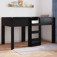 Berkfield Home Bunk Bed for Kids Black Oak 80 x 200 cm Engineered wood
