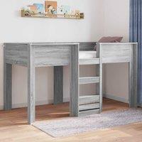 Berkfield Home Bunk Bed for Kids Grey Sonoma 80 x 200 cm Engineered wood