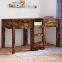 Berkfield Home Bunk Bed for Kids Smoked Oak 90 x 200 cm Engineered wood in Brown