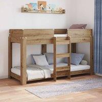 Berkfield Home Bunk Bed for Kids Artisan Oak 75 x 190 cm Engineered Wood in Brown