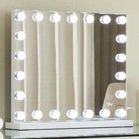 7seas Hollywood Vanity Mirror with 22 LED Lights Wall Mounted Tabletop - White