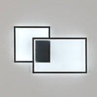 Pheashine Black LED Wall Light, 34W 6500K Cool White, Modern Aluminium Fixture